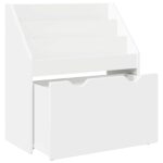 vidaXL Detský regál Biela 60 x 29,5 x 69 cm Kompozitné drevo – Obrázok 6