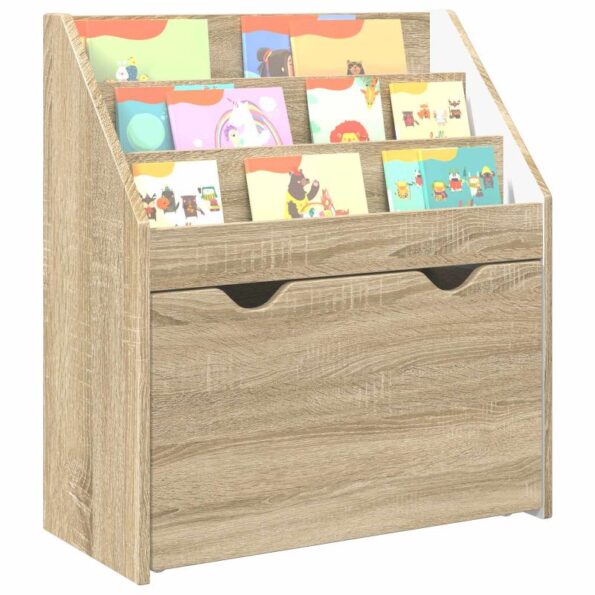 vidaXL Detský regál Sonoma dub 60 x 29,5 x 69 cm Kompozitné drevo – Obrázok 3