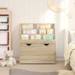 vidaXL Detský regál Sonoma dub 60 x 29,5 x 69 cm Kompozitné drevo – Obrázok 4