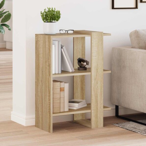 vidaXL Regál na knihy Sonoma dub 52 x 25 x 71,5 cm Kompozitné drevo – Obrázok 4