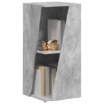 vidaXL Bočná polica Betónová šedá 33 x 32 x 70,5 cm Kompozitné drevo – Obrázok 3