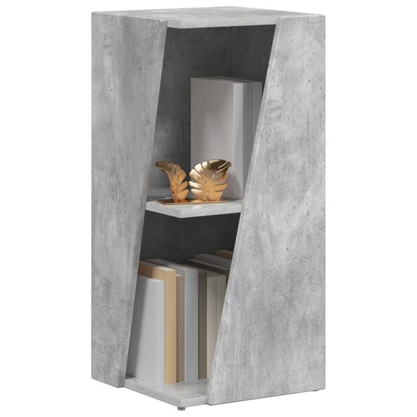 vidaXL Bočná polica Betónová šedá 33 x 32 x 70,5 cm Kompozitné drevo – Obrázok 3