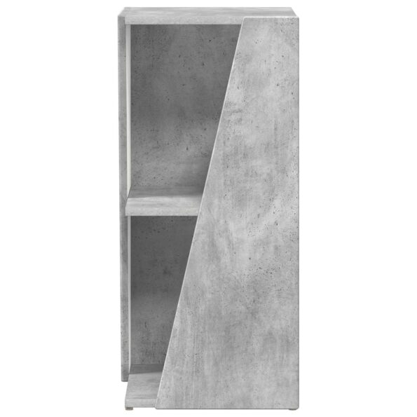 vidaXL Bočná polica Betónová šedá 33 x 32 x 70,5 cm Kompozitné drevo – Obrázok 5