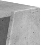 vidaXL Bočná polica Betónová šedá 33 x 32 x 70,5 cm Kompozitné drevo – Obrázok 8