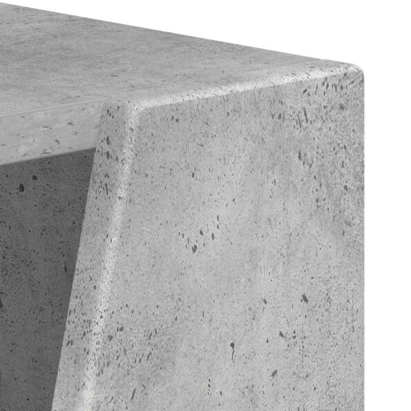 vidaXL Bočná polica Betónová šedá 33 x 32 x 70,5 cm Kompozitné drevo – Obrázok 8