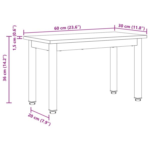 vidaXL Konferenčný stolík Remeselnícky dub 60 x 30 x 36 cm – Obrázok 11