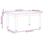 vidaXL Konferenčný stolík Sivý Sonoma 70 x 50 x 36 cm Kompozitné drevo – Obrázok 11