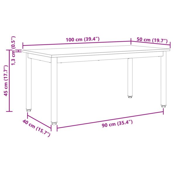 vidaXL Konferenčný stolík Remeselnícky dub 100 x 50 x 45 cm – Obrázok 11