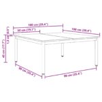 vidaXL Konferenčný stolík Dymová dub 100 x 100 x 45 cm – Obrázok 11