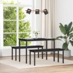 vidaXL lavička Čierny dub 110 x 35 x 45 cm Kompozitné drevo