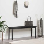 vidaXL lavička Čierny dub 110 x 35 x 45 cm Kompozitné drevo – Obrázok 4