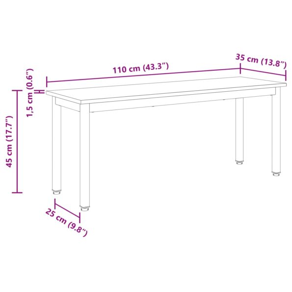 vidaXL lavička Sonoma 110 x 35 x 45 cm Kompozitné drevo – Obrázok 10