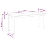 vidaXL lavička Dymová dub 110 x 35 x 45 cm Kompozitné drevo – Obrázok 10