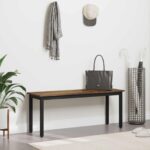 vidaXL lavička Dymová dub 110 x 35 x 45 cm Kompozitné drevo – Obrázok 4