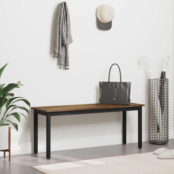 vidaXL lavička Dymová dub 110 x 35 x 45 cm Kompozitné drevo – Obrázok 4