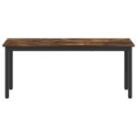 vidaXL lavička Dymová dub 110 x 35 x 45 cm Kompozitné drevo – Obrázok 5