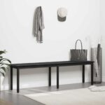 vidaXL lavička Čierny dub 160 x 35 x 45 cm Kompozitné drevo – Obrázok 4