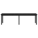 vidaXL lavička Čierny dub 160 x 35 x 45 cm Kompozitné drevo – Obrázok 5