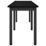 vidaXL lavička Čierny dub 160 x 35 x 45 cm Kompozitné drevo – Obrázok 6