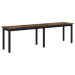vidaXL lavička Dymová dub 160 x 35 x 45 cm Kompozitné drevo – Obrázok 2