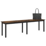 vidaXL lavička Dymová dub 160 x 35 x 45 cm Kompozitné drevo – Obrázok 3