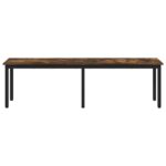 vidaXL lavička Dymová dub 160 x 35 x 45 cm Kompozitné drevo – Obrázok 5