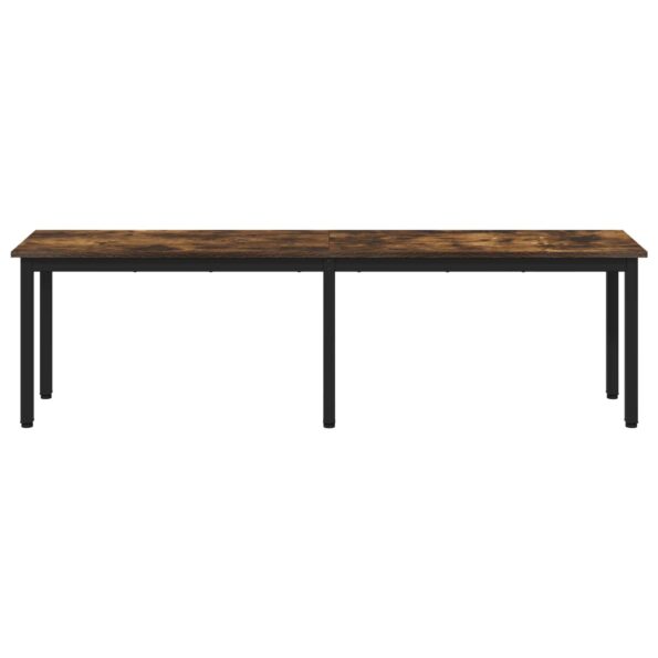 vidaXL lavička Dymová dub 160 x 35 x 45 cm Kompozitné drevo – Obrázok 5