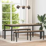 vidaXL lavička Remeselnícky dub 160 x 35 x 45 cm Kompozitné drevo