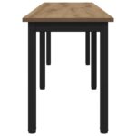 vidaXL lavička Remeselnícky dub 160 x 35 x 45 cm Kompozitné drevo – Obrázok 6