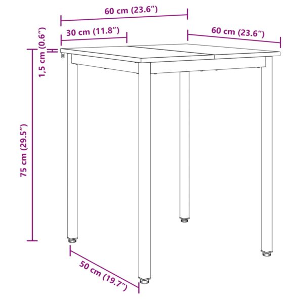 vidaXL Jedálenské stoly KOV – Obrázok 10