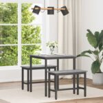 vidaXL Jedálenské stoly KOV