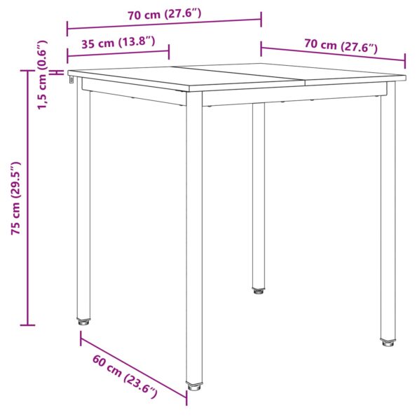 vidaXL Jedálenské stoly KOV – Obrázok 10