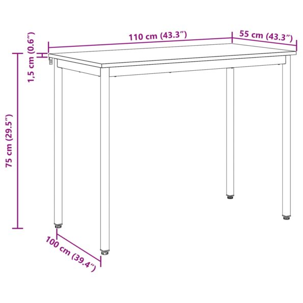 vidaXL Jedálenské stoly KOV – Obrázok 11