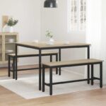 vidaXL Jedálenské stoly KOV – Obrázok 4