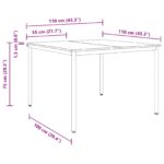 vidaXL Jedálenské stoly KOV – Obrázok 10