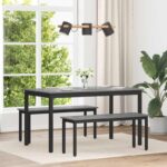 vidaXL Jedálenské stoly KOV