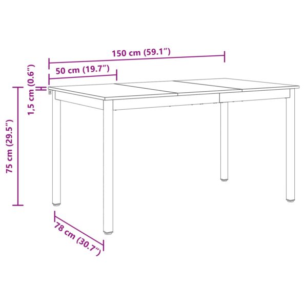 vidaXL Jedálenské stoly KOV – Obrázok 11
