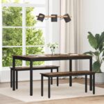 vidaXL Jedálenské stoly KOV