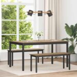 vidaXL Jedálenské stoly KOV