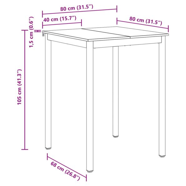 vidaXL Jedálenské stoly Kompozitné drevo – Obrázok 10