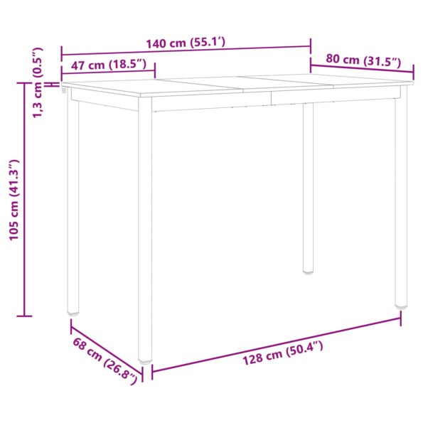 vidaXL Jedálenské stoly Kompozitné drevo – Obrázok 11