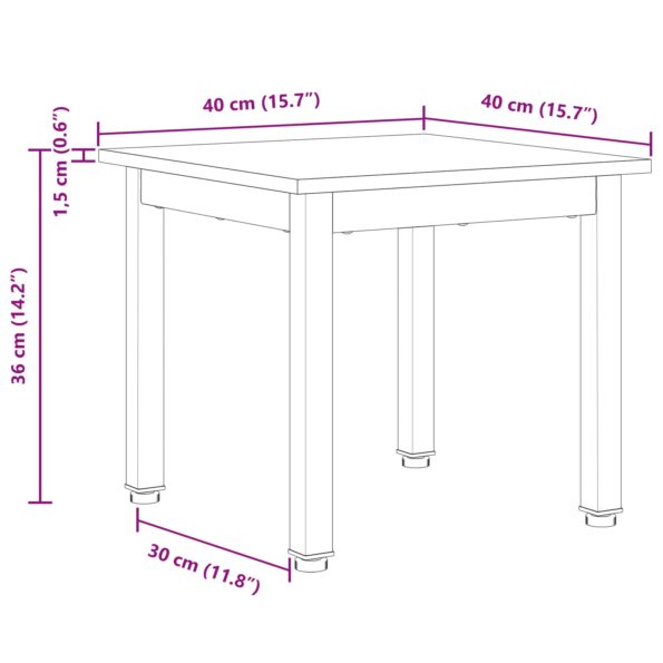 vidaXL Konferenčný stolík Biela 40 x 40 x 36 cm – Obrázok 11