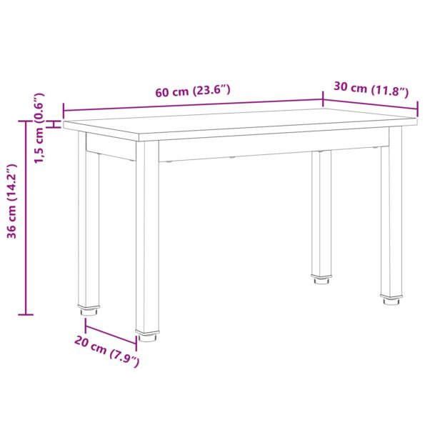 vidaXL Konferenčný stolík Biela 60 x 30 x 36 cm – Obrázok 11