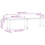 vidaXL lavička Prírodná 200 x 35 x 45 cm Masívne borovicové drevo – Obrázok 10