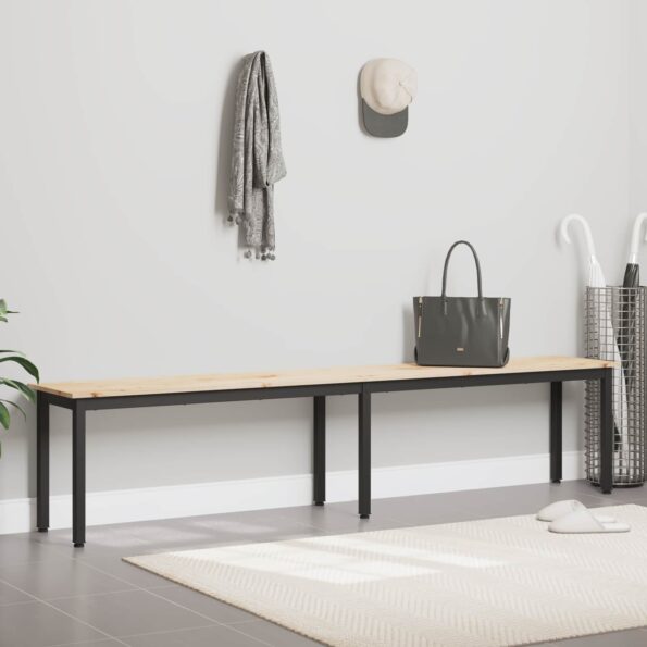 vidaXL lavička Prírodná 200 x 35 x 45 cm Masívne borovicové drevo – Obrázok 4