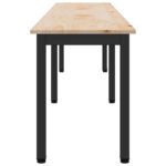 vidaXL lavička Prírodná 200 x 35 x 45 cm Masívne borovicové drevo – Obrázok 6