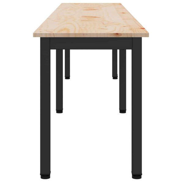 vidaXL lavička Prírodná 200 x 35 x 45 cm Masívne borovicové drevo – Obrázok 6