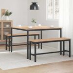 vidaXL Jedálenský stôl Prírodná 110 x 110 x 75 cm – Obrázok 4