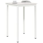 vidaXL Barový stôl Biela 110 x 55 x 105 cm Masívne borovicové drevo – Obrázok 3