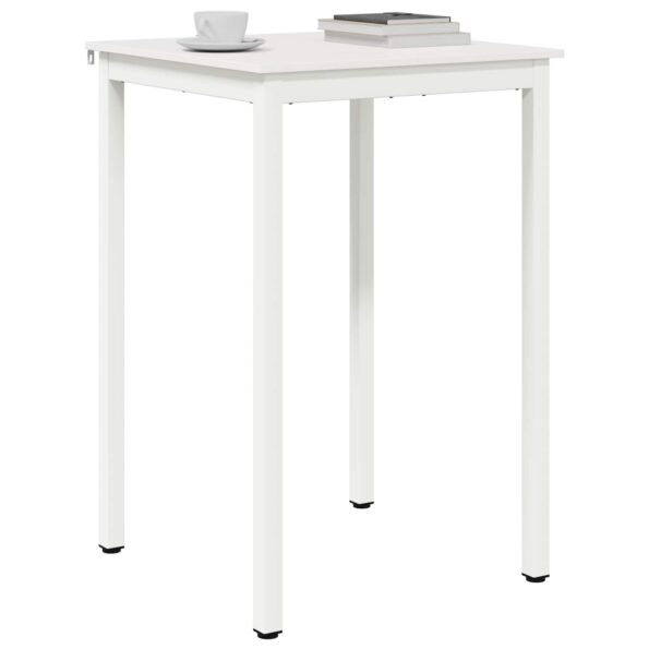 vidaXL Barový stôl Biela 110 x 55 x 105 cm Masívne borovicové drevo – Obrázok 3
